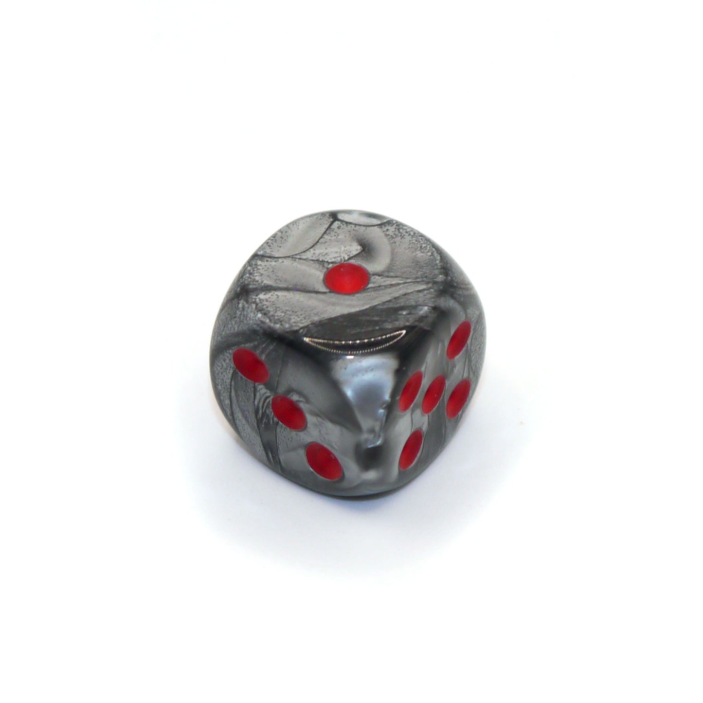 D6 1 Würfel Deluxe: Marble/Red
