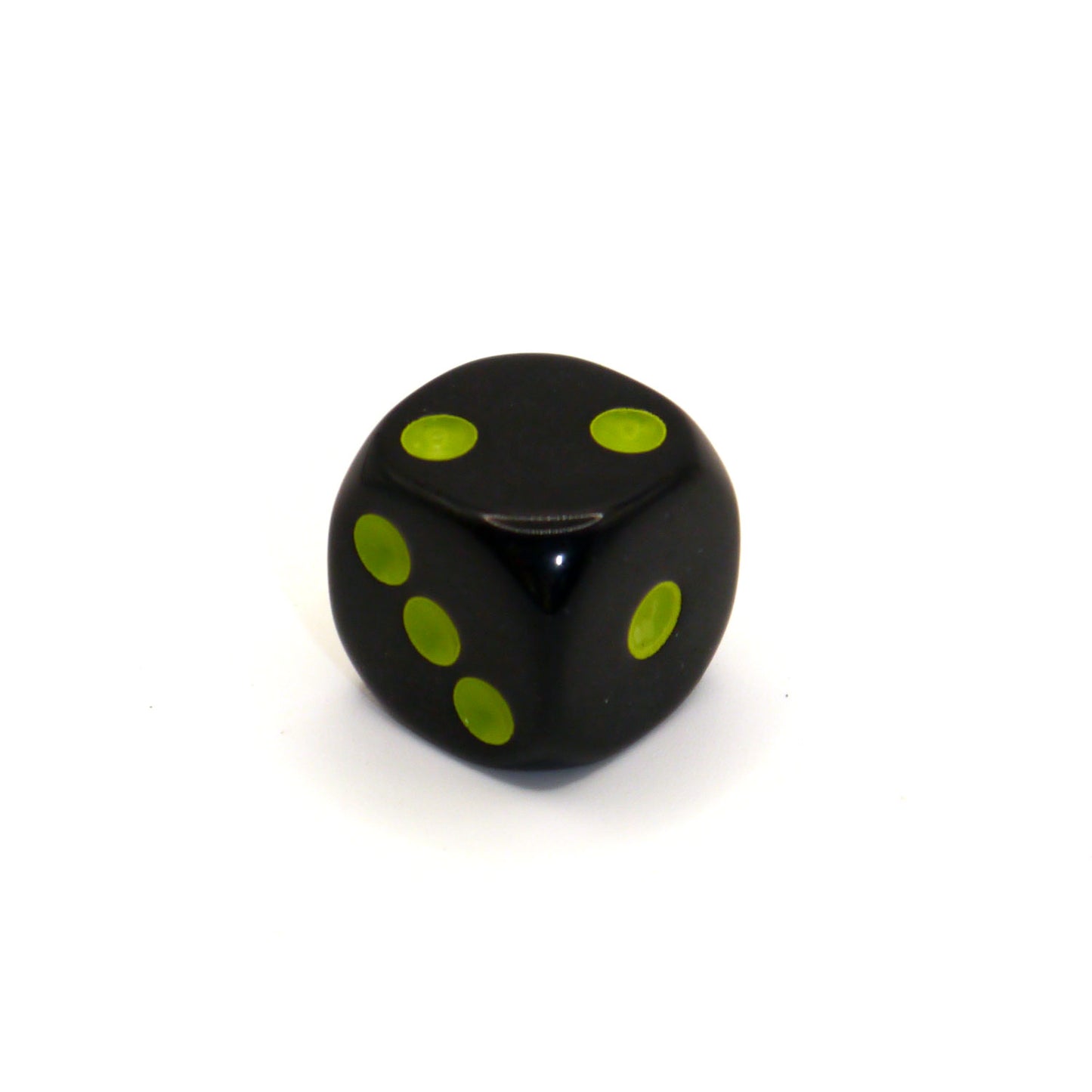 D6 1 Würfel Opaque: Black/Neon Green