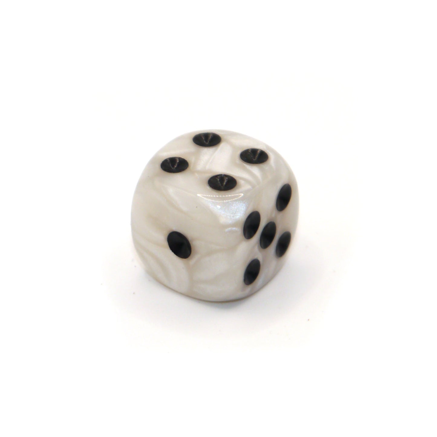 D6 1 Würfel Pearl: White/Black