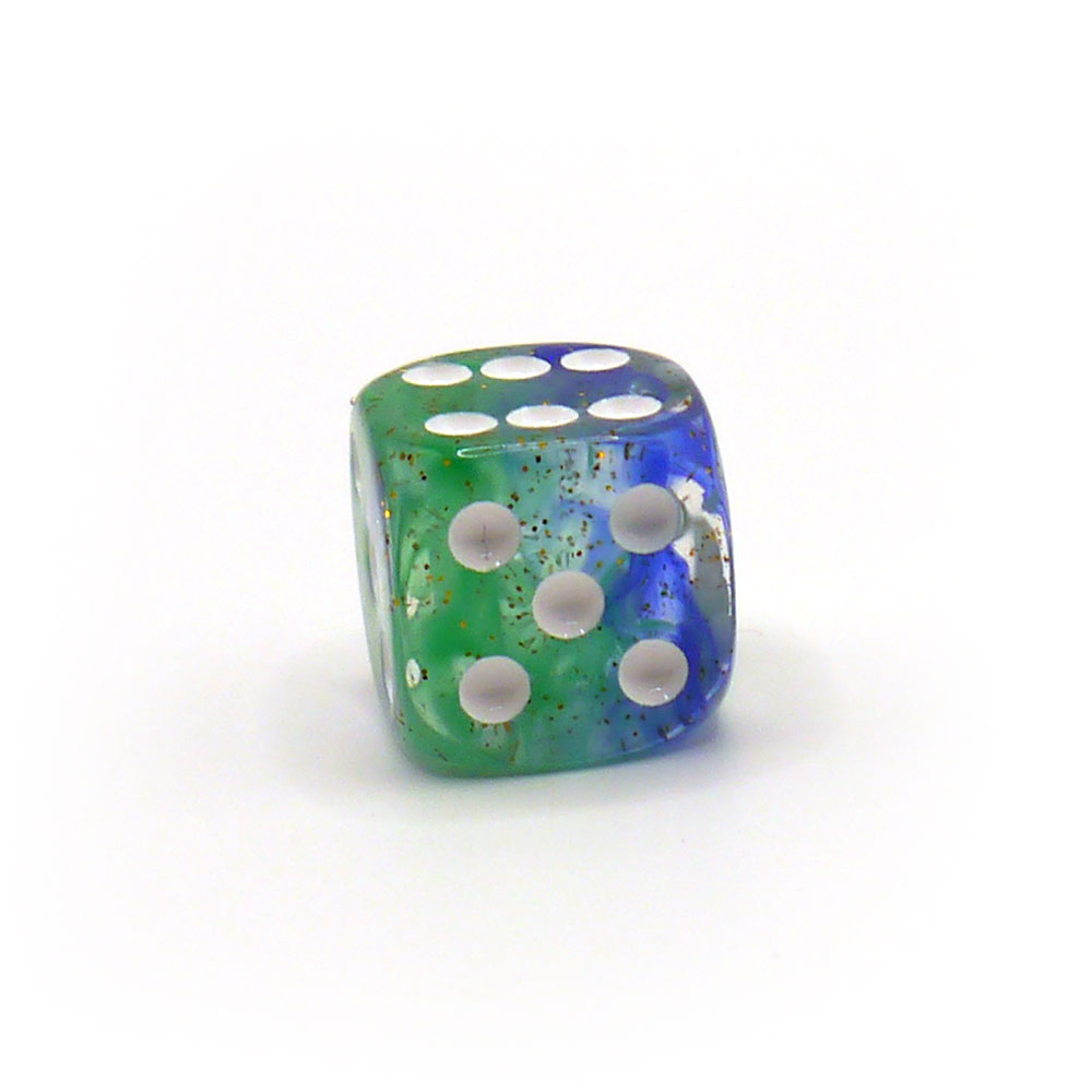 D6 1 Würfel: Starlight Blue/Green