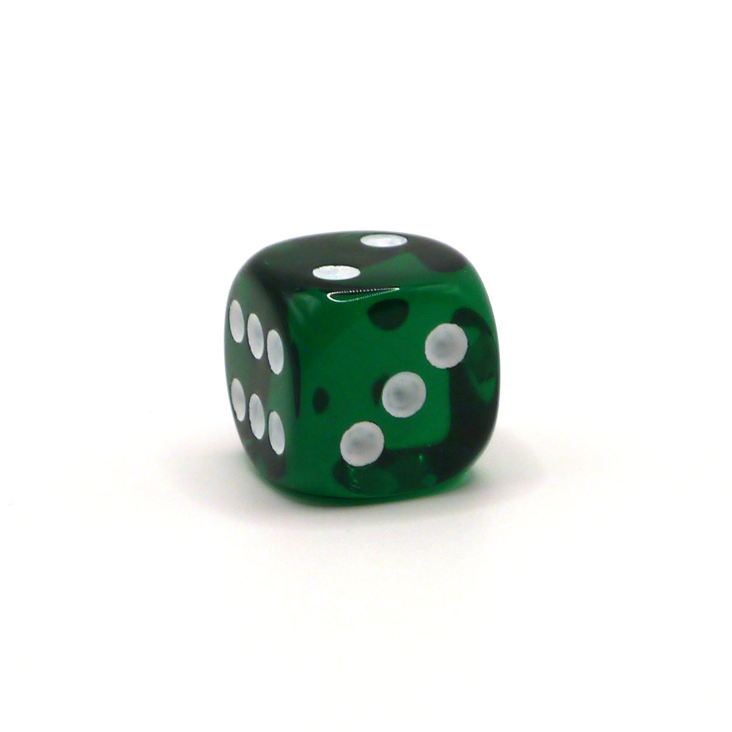 D6 1 Würfel Transparent: Darkgreen