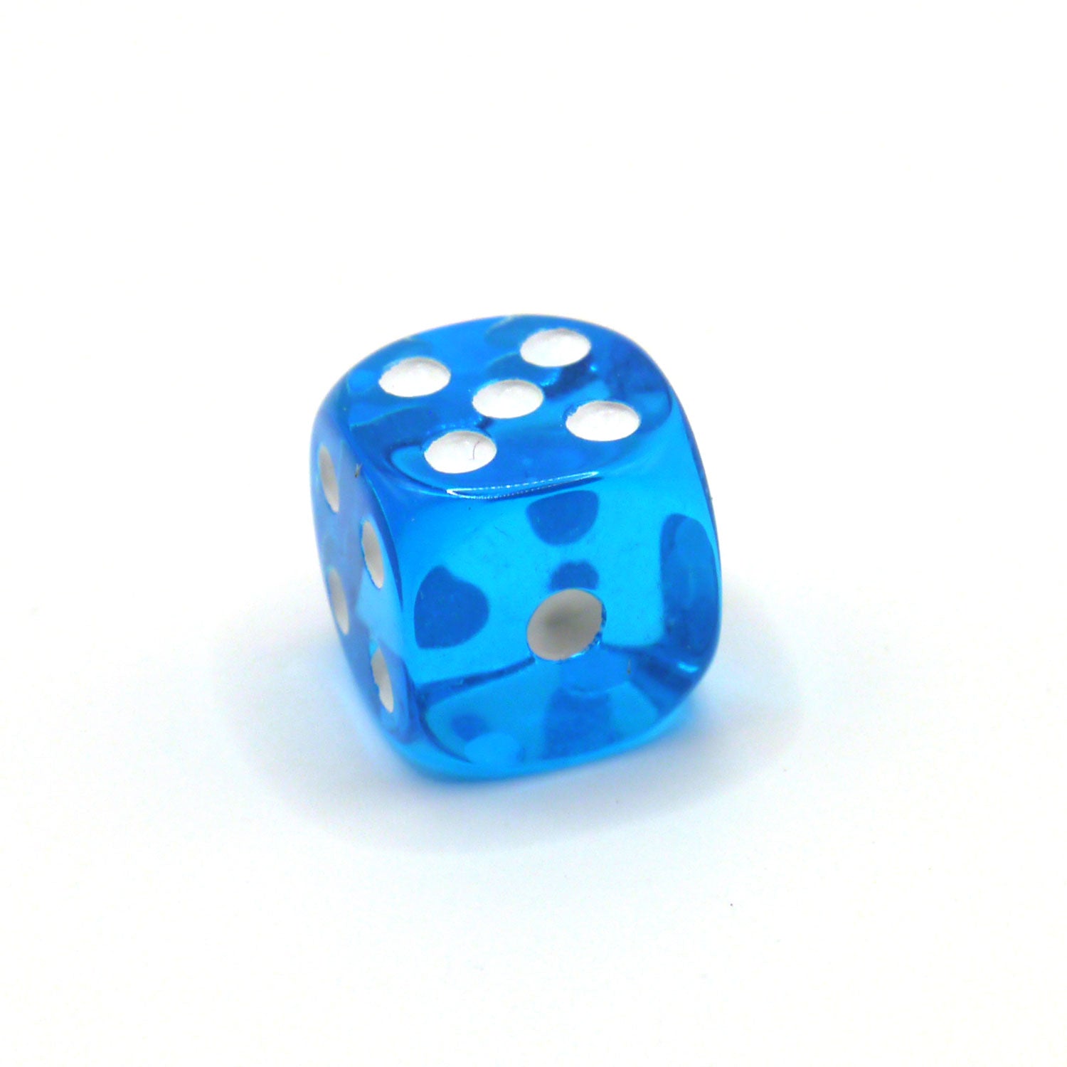 D6 1 Würfel Transparent: Light Blue – dice4friends