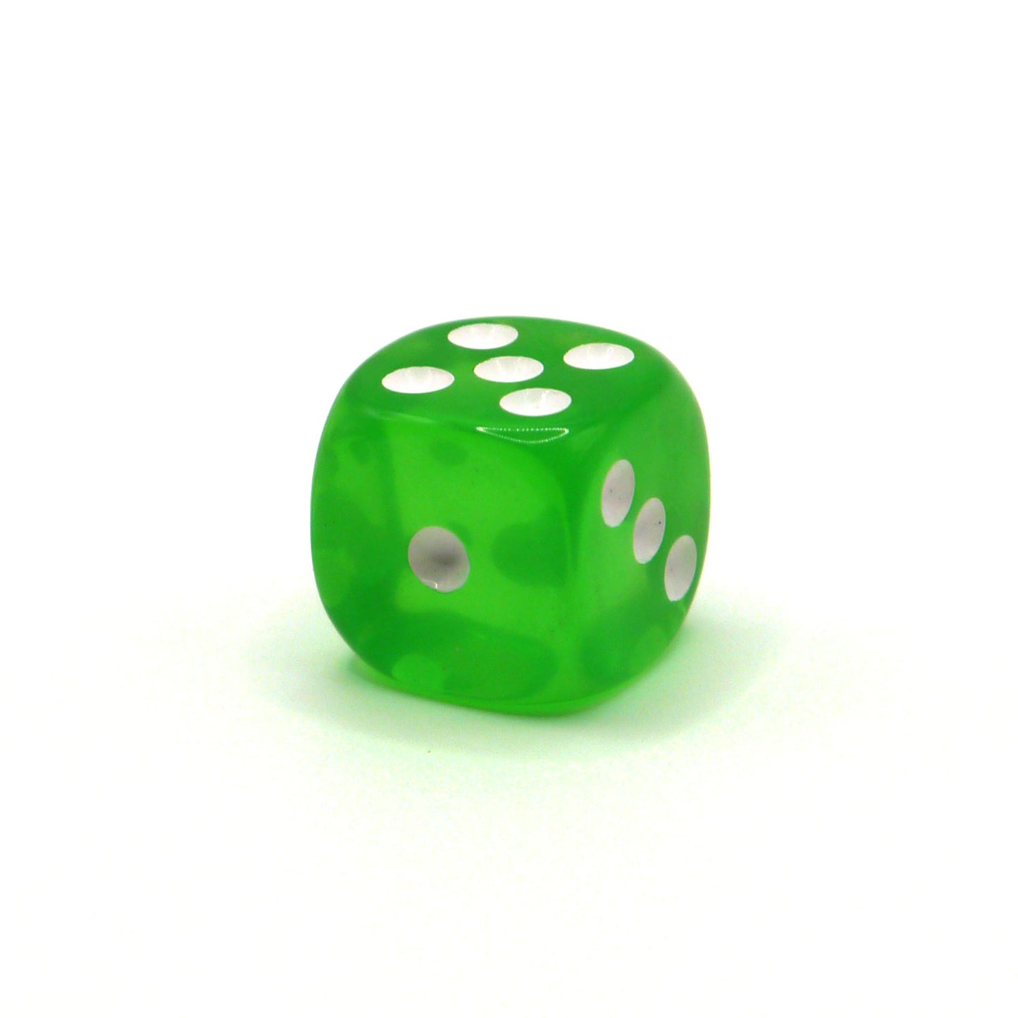 D6 1 Würfel Transparent: Lightgreen