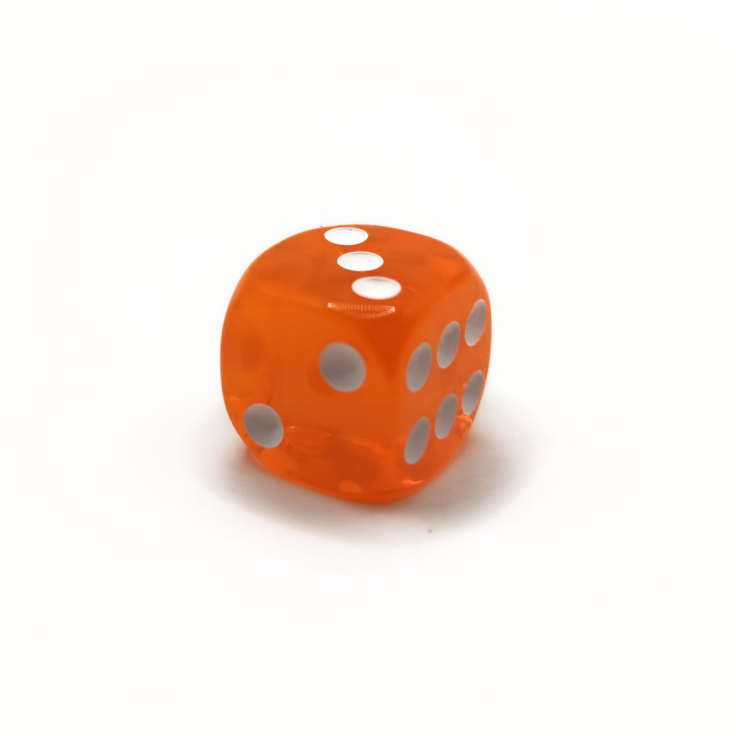 D6 1 Würfel Transparent: Orange