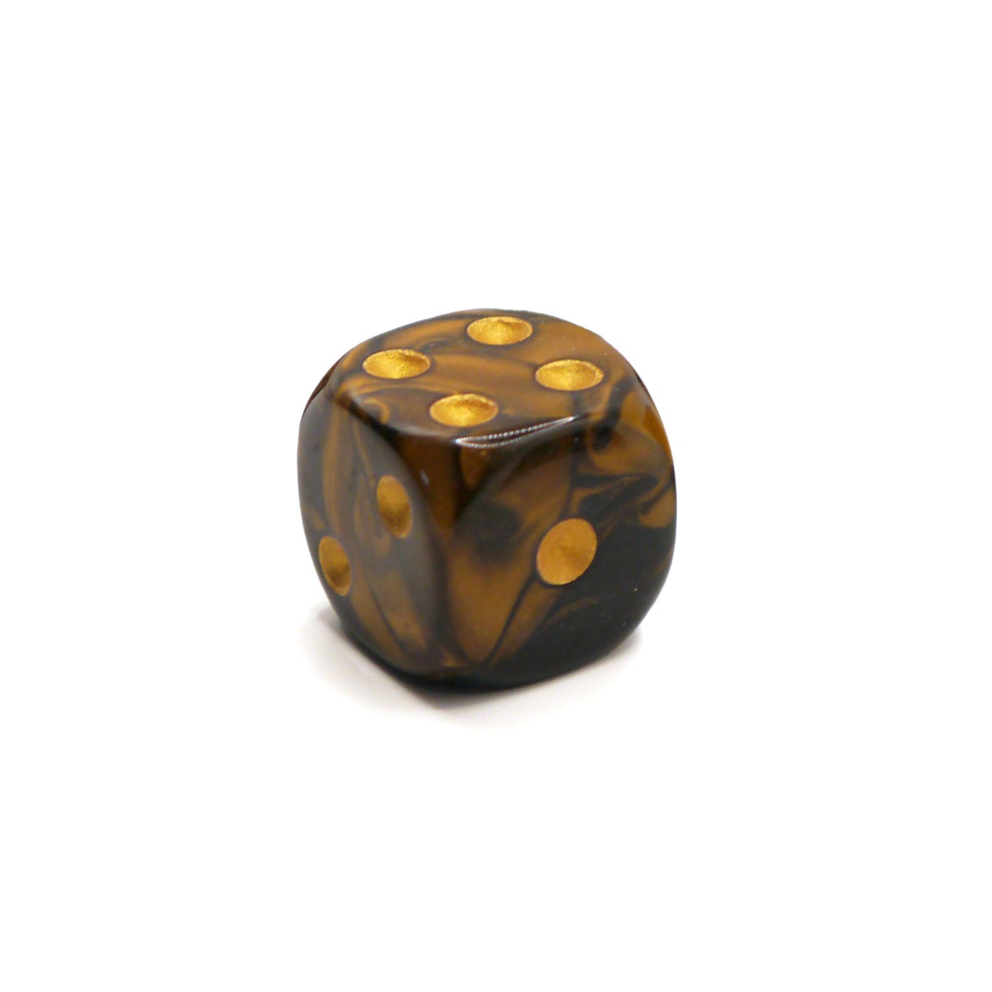 D6 1 Würfel Two Toned: Black-Gold