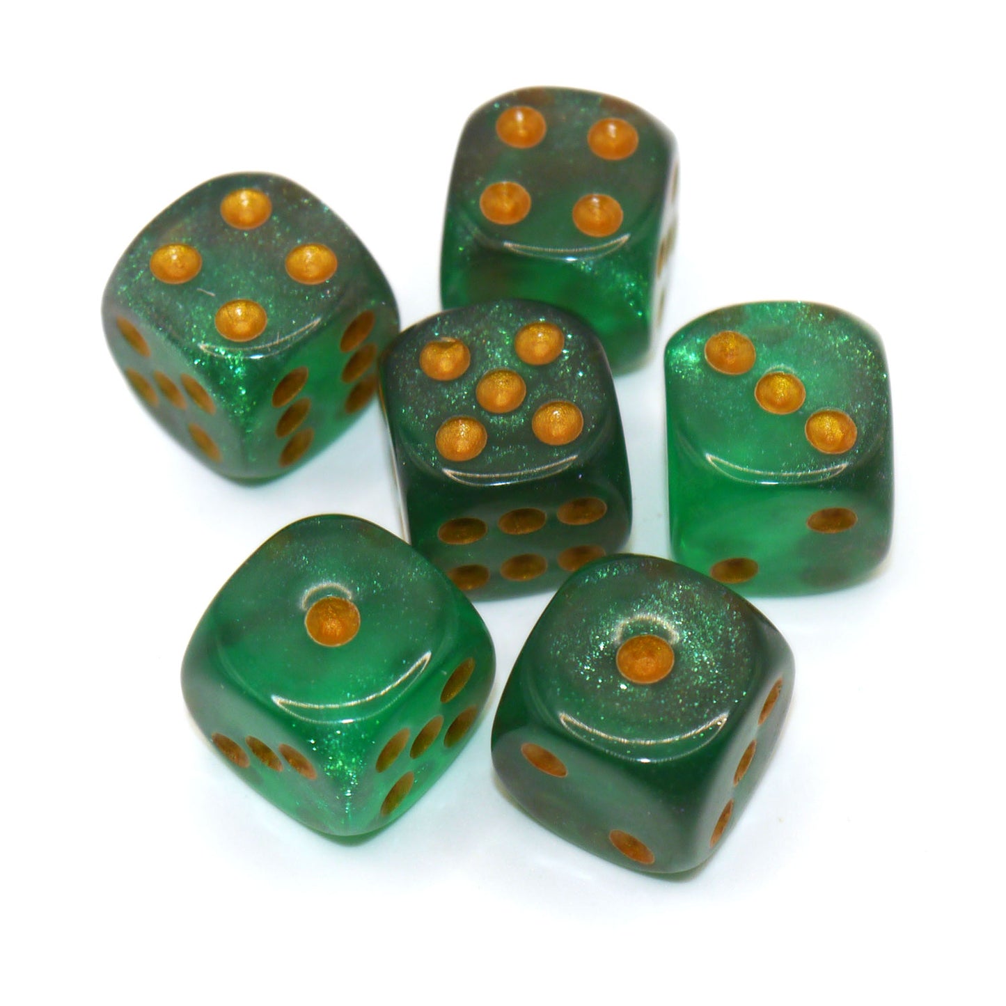 D6 Würfelset Galaxy: Green Jungle