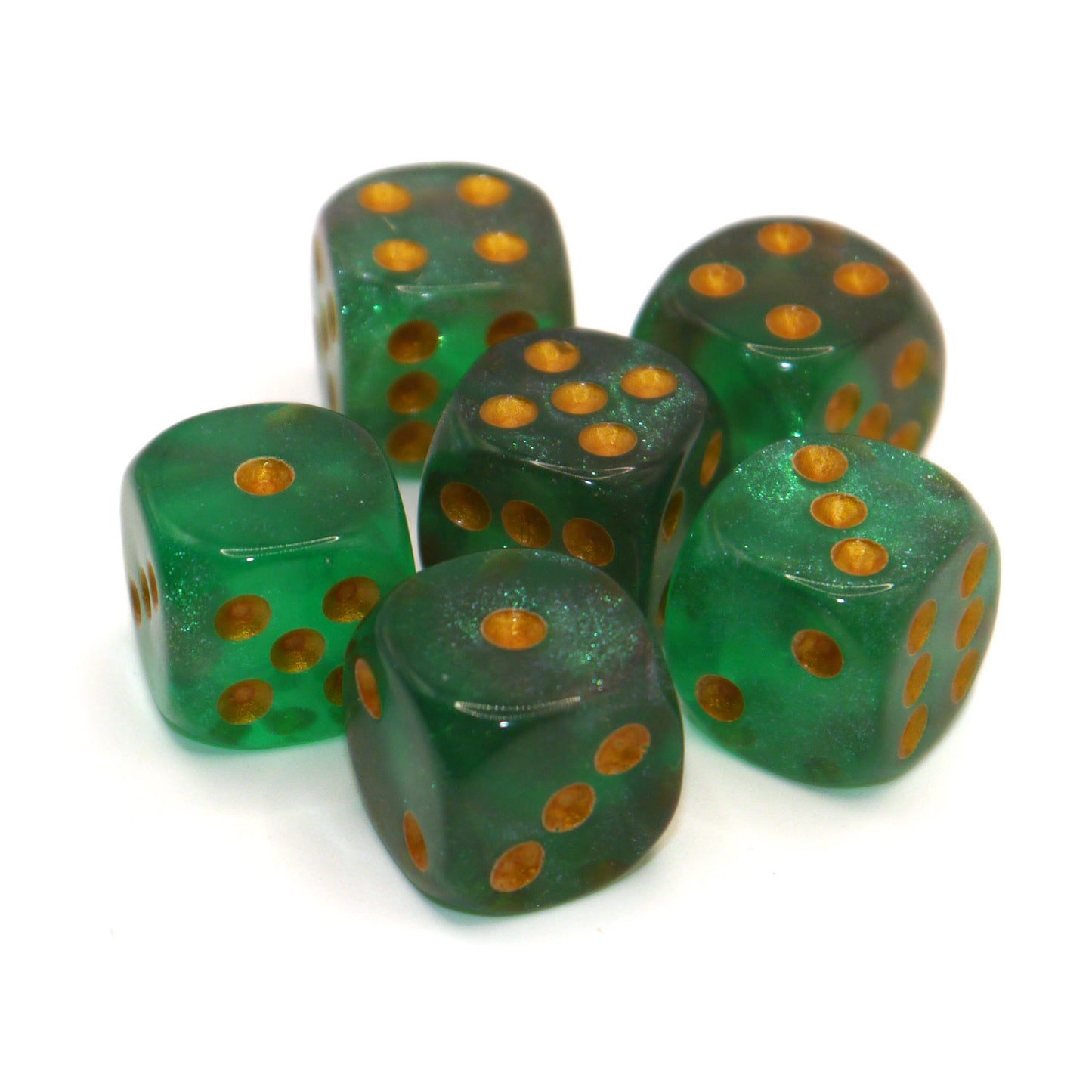 D6 Würfelset Galaxy: Green Jungle