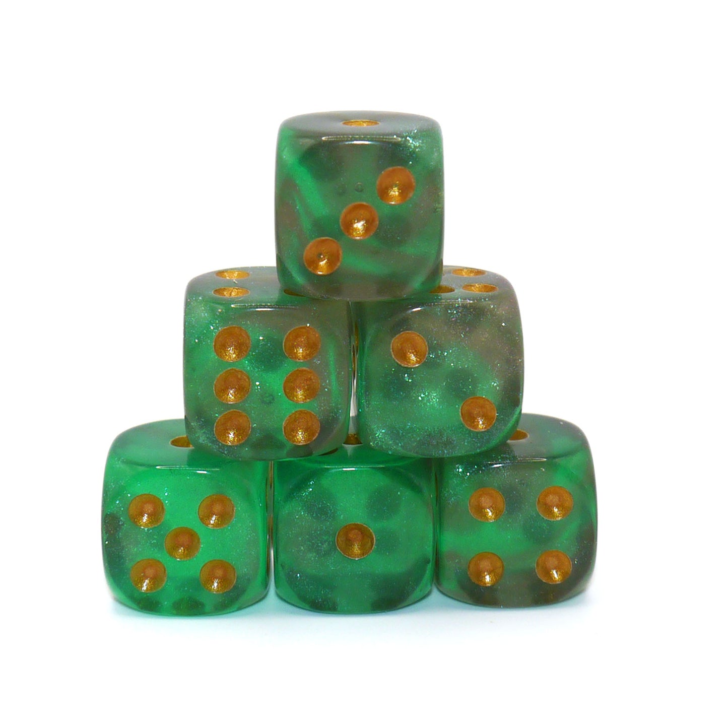 D6 Würfelset Galaxy: Green Jungle