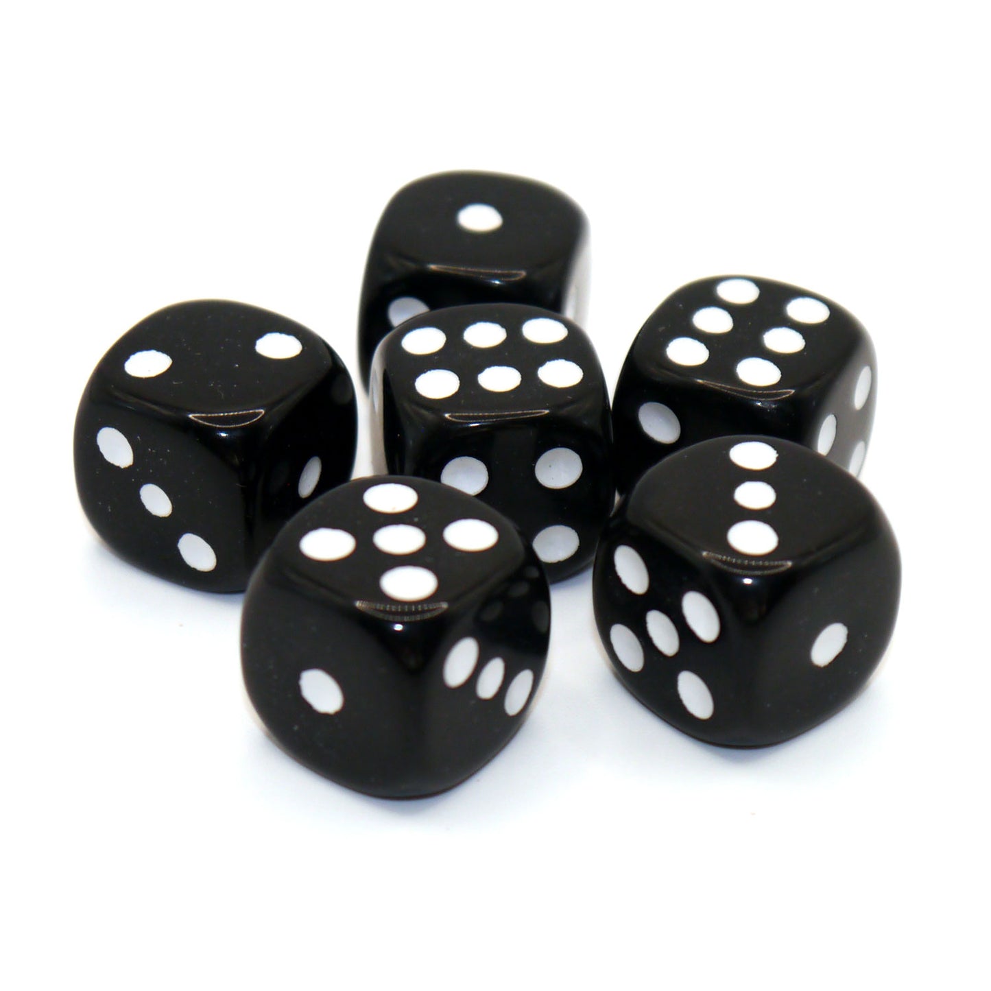 D6 Würfelset Opaque: Black/White