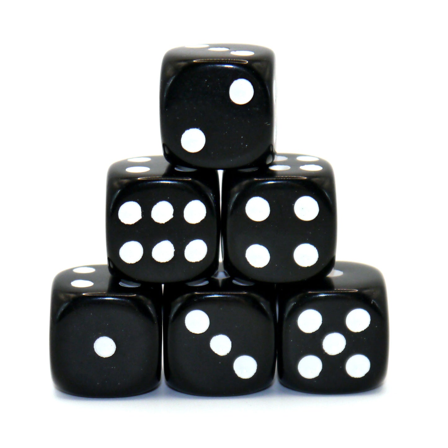 D6 Würfelset Opaque: Black/White