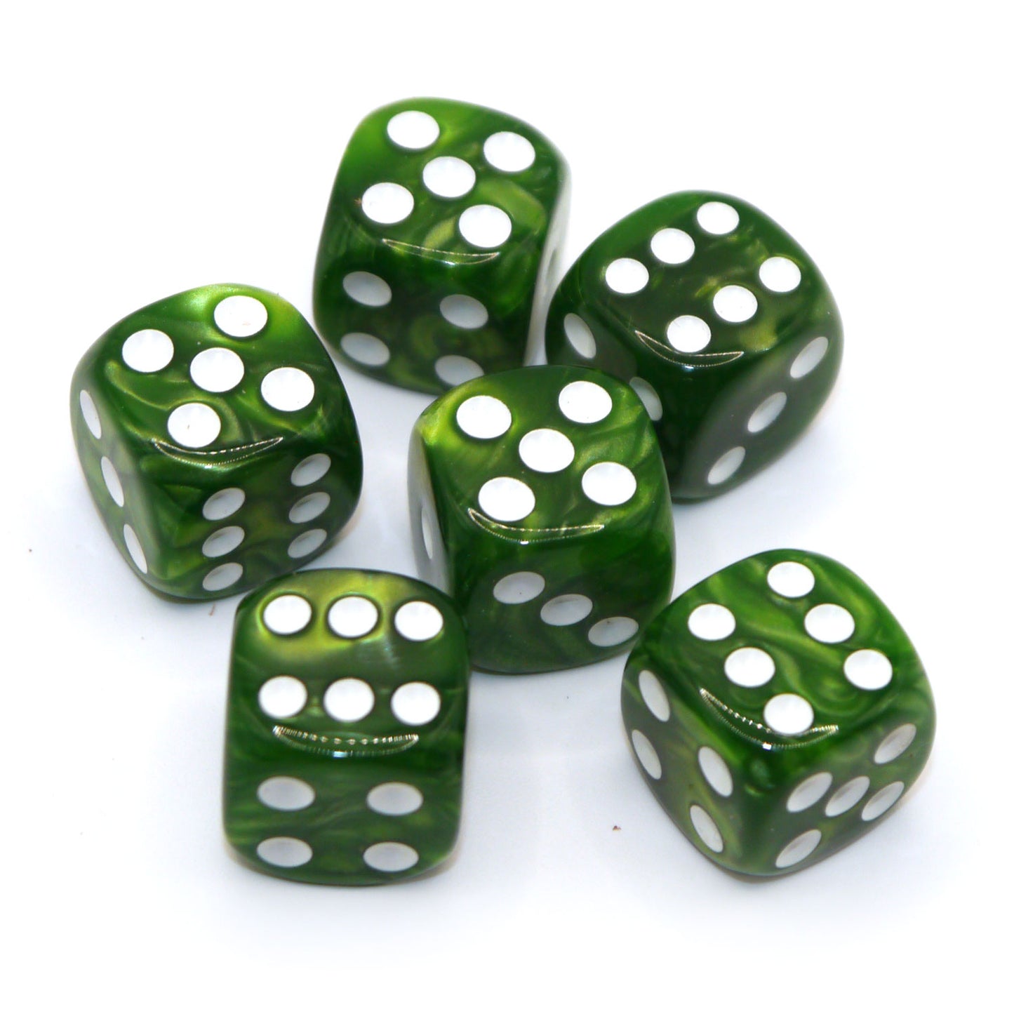 D6 Würfelset Pearl: Green