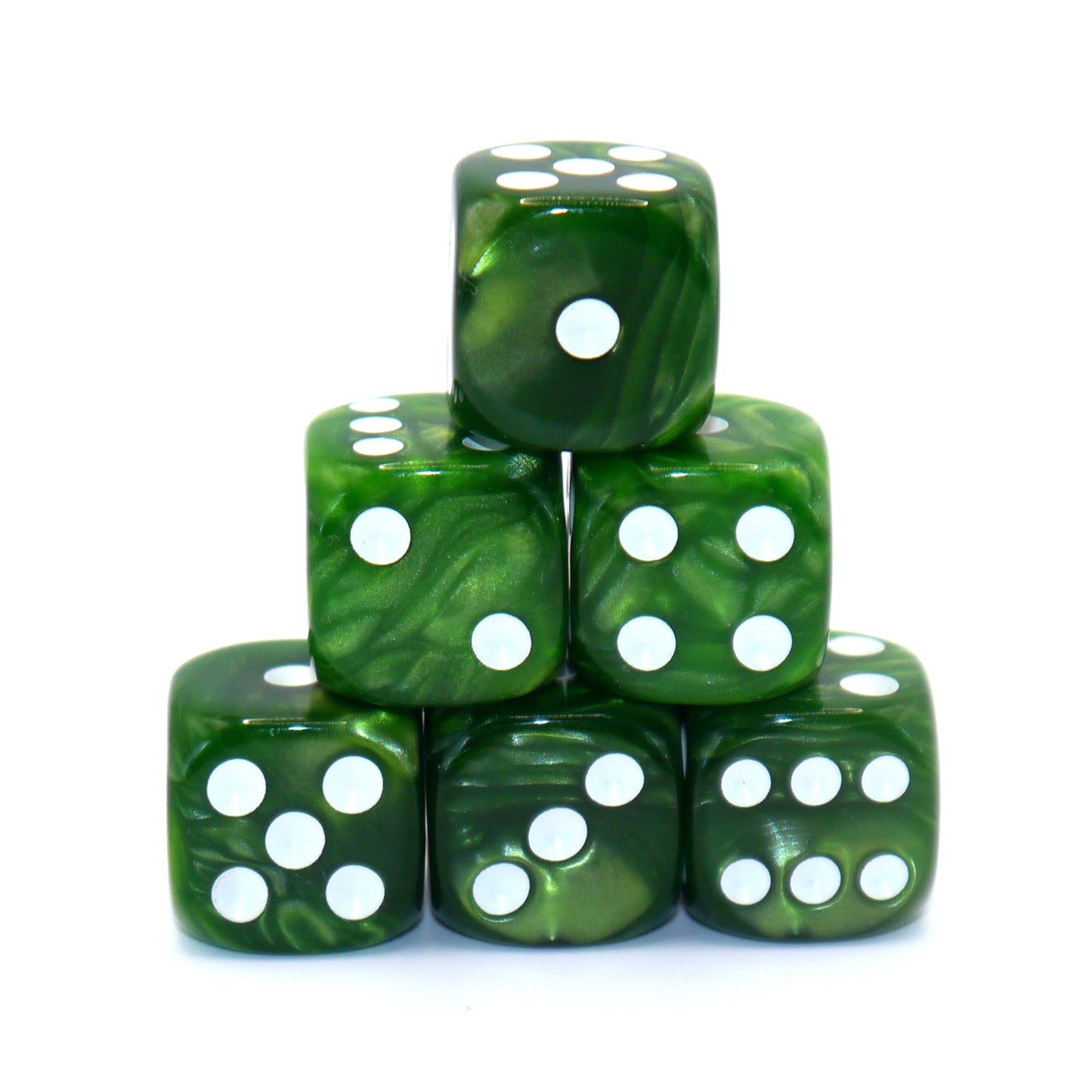 D6 Würfelset Pearl: Green