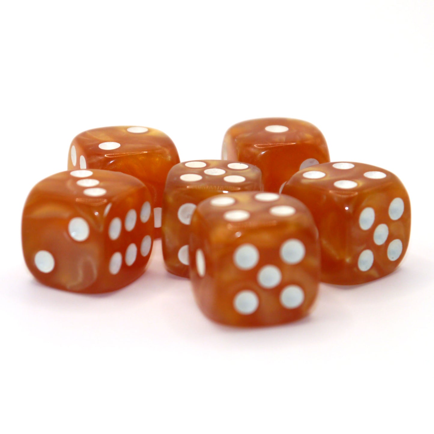 D6 Würfelset Pearl: Toffee