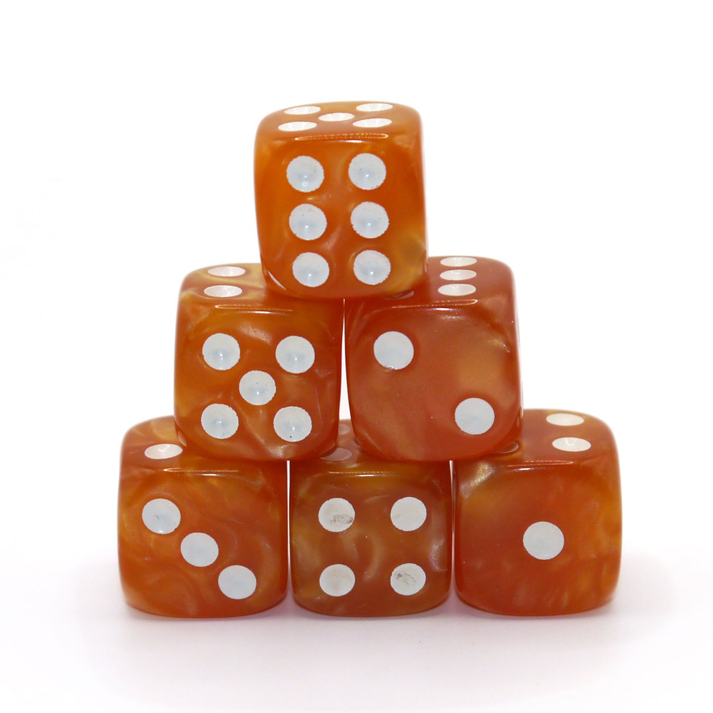 D6 Würfelset Pearl: Toffee