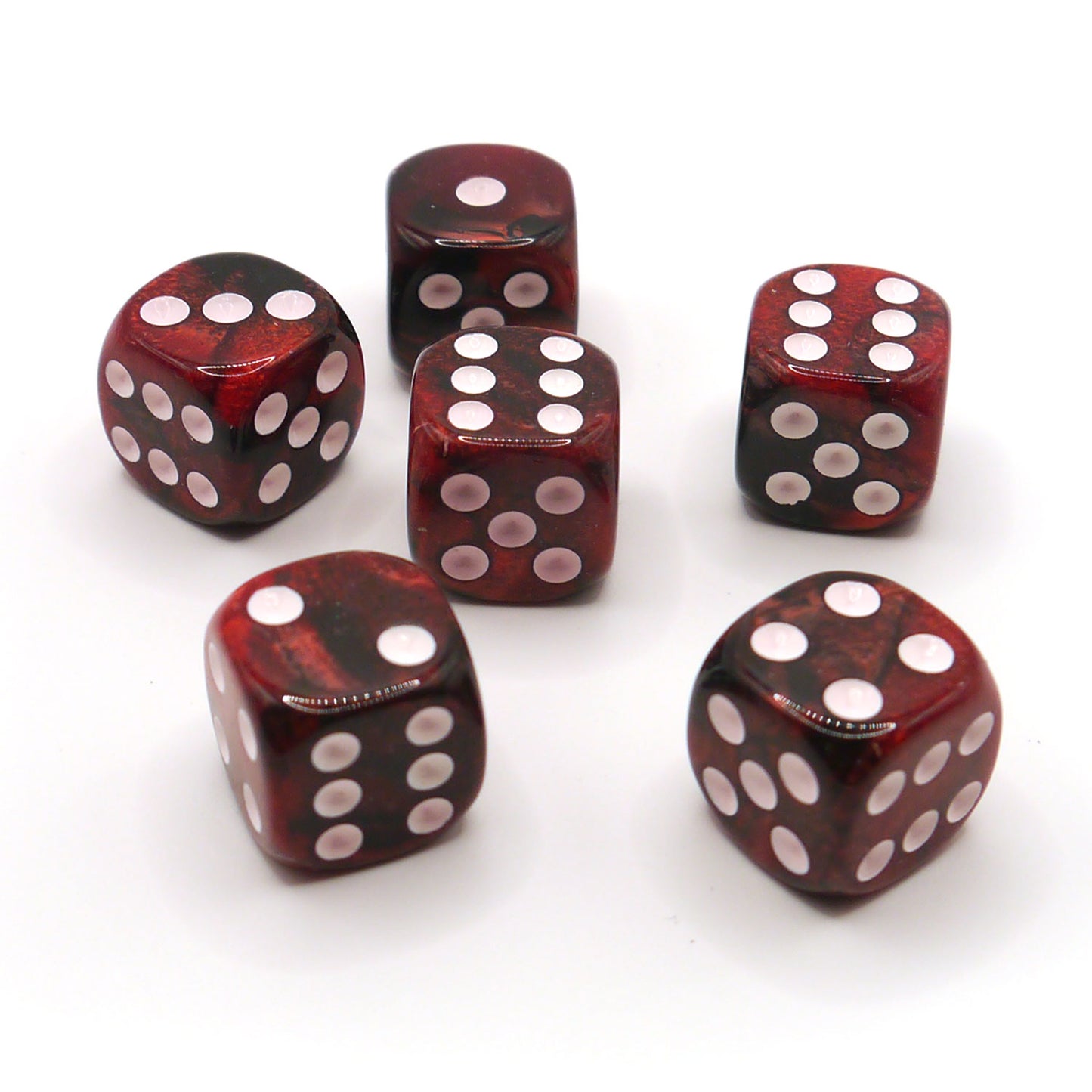 D6 Würfelset Racing: Red/Black