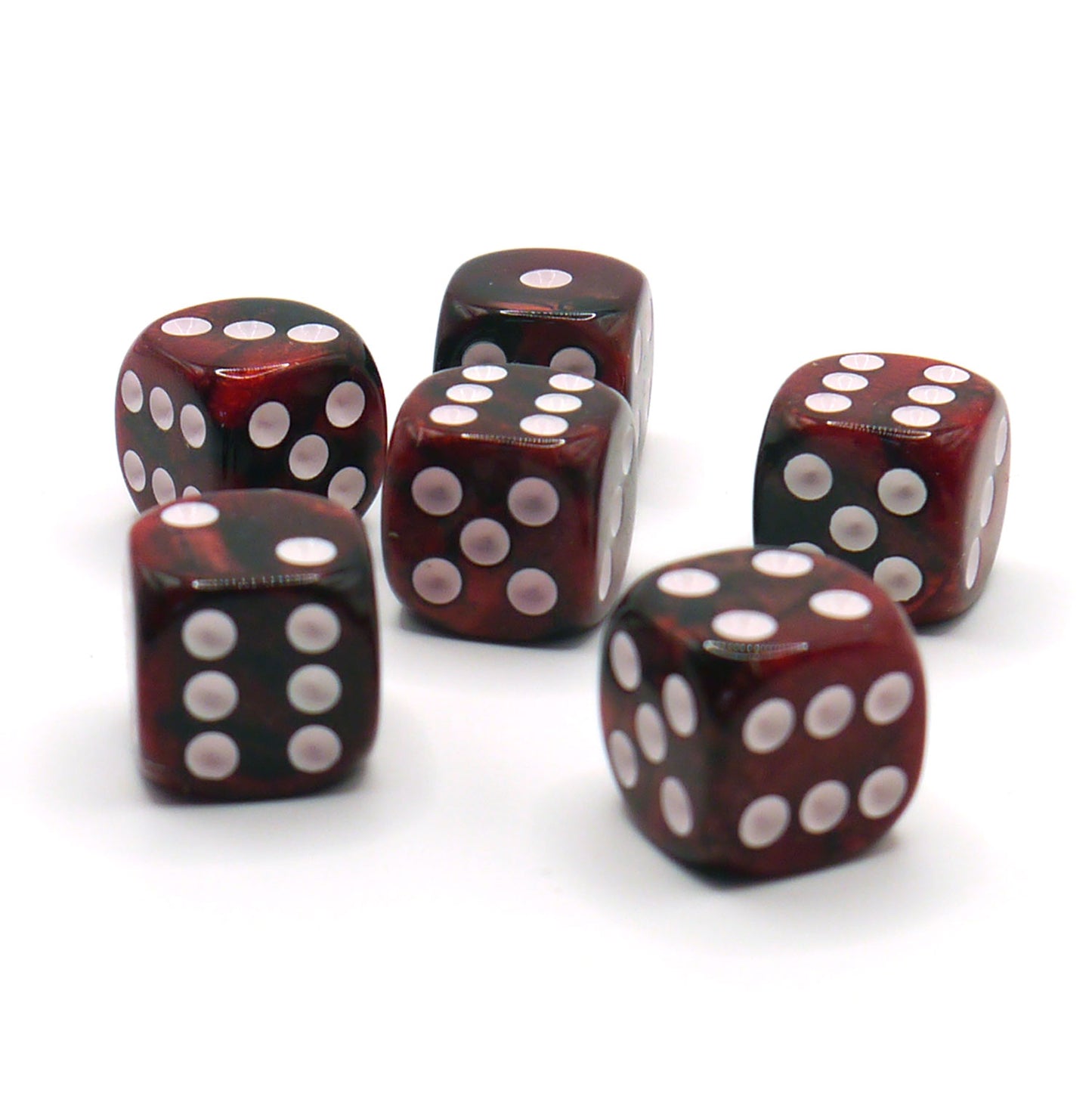 D6 Würfelset Racing: Red/Black