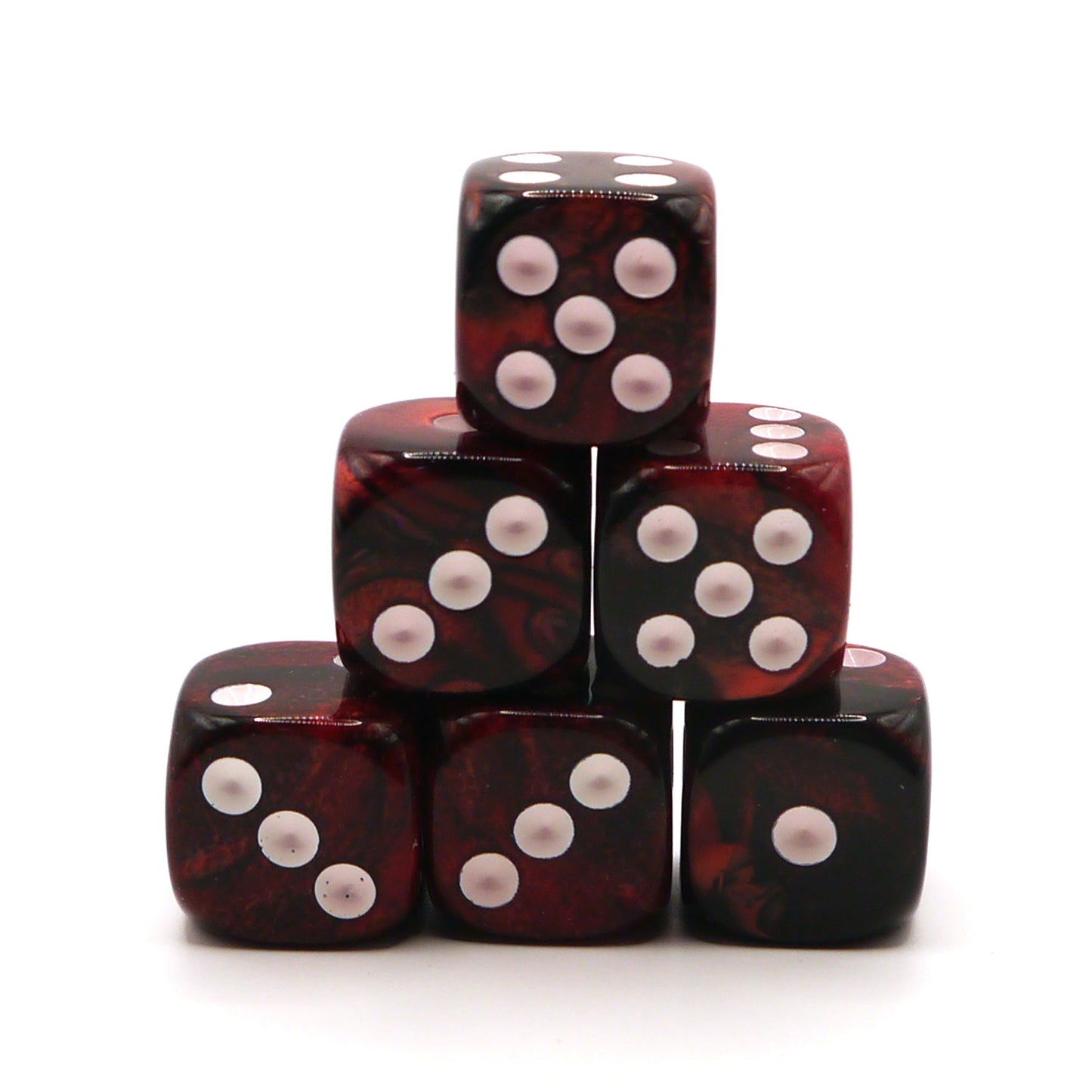 D6 Würfelset Racing: Red/Black