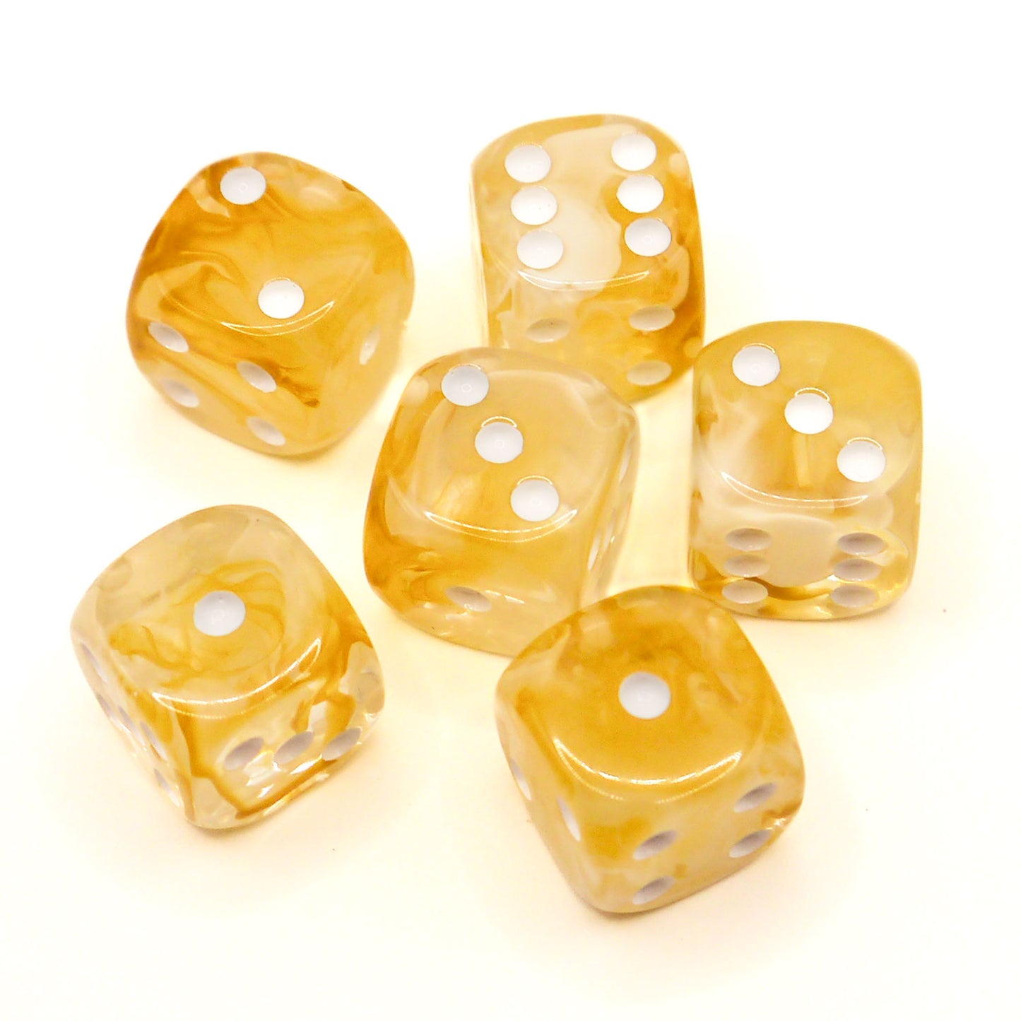 D6 Würfelset: Starlight Amber