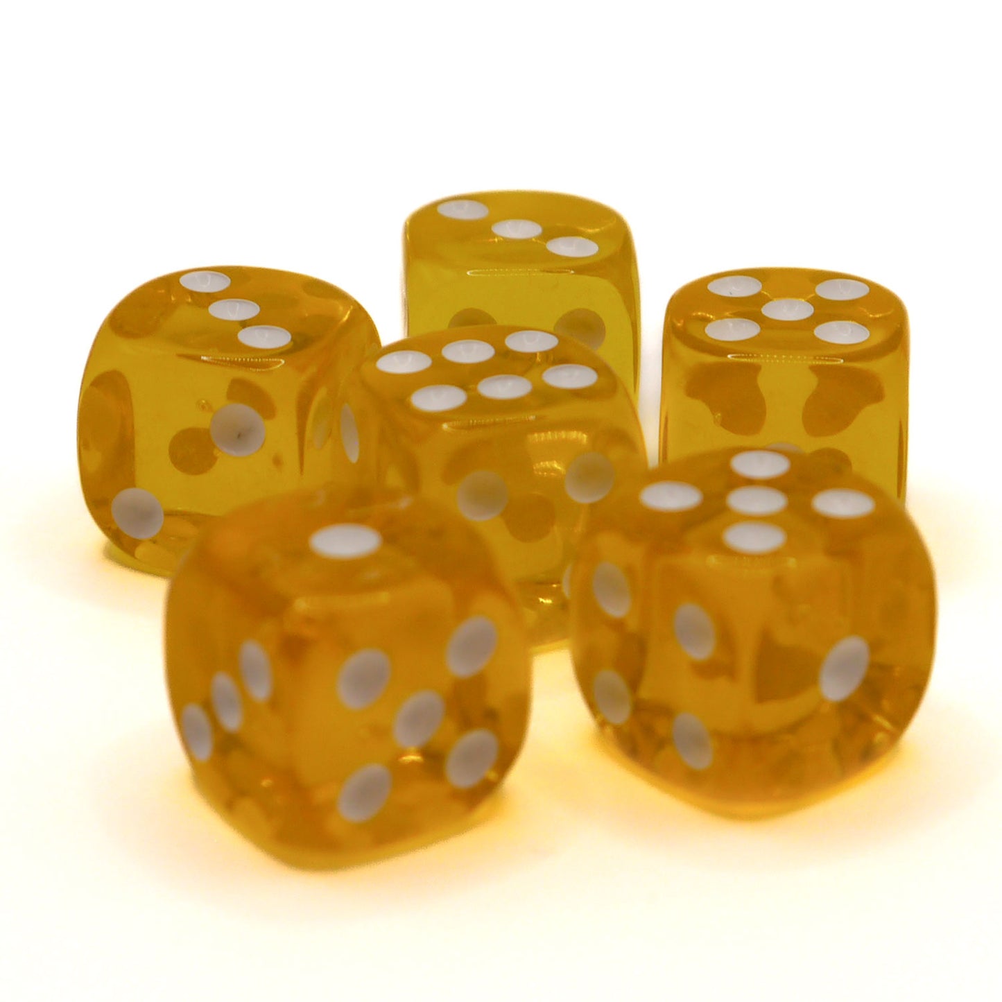 D6 Würfelset Transparent: Yellow