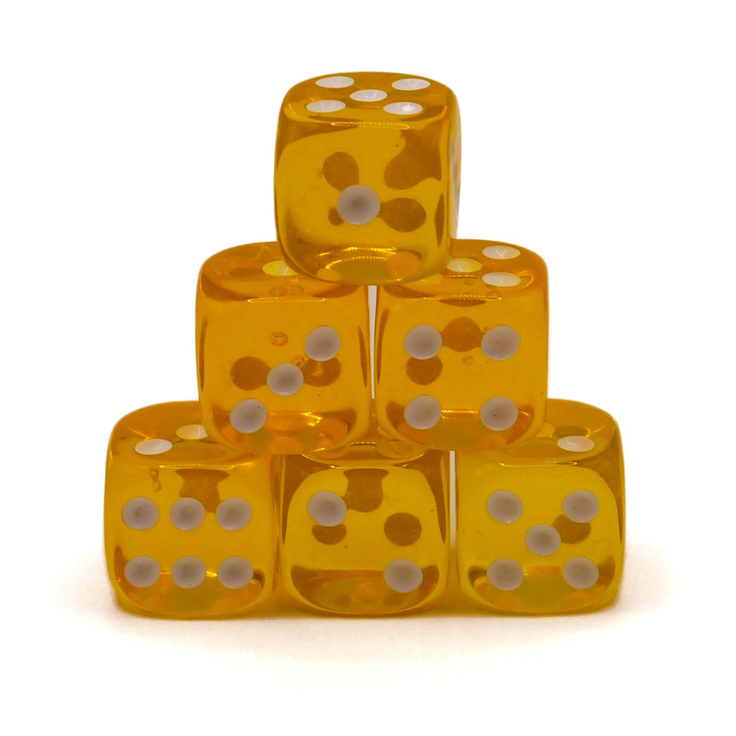 D6 Würfelset Transparent: Yellow