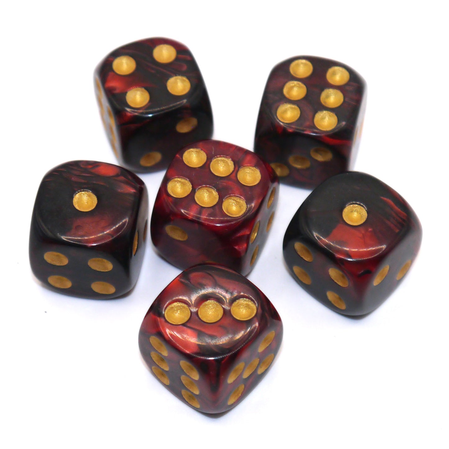 D6 Würfelset Two Toned: Black-Red