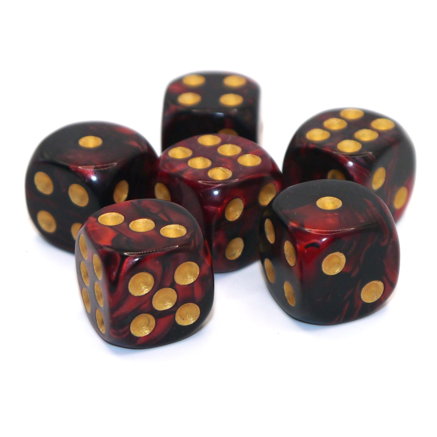 D6 Würfelset Two Toned: Black-Red