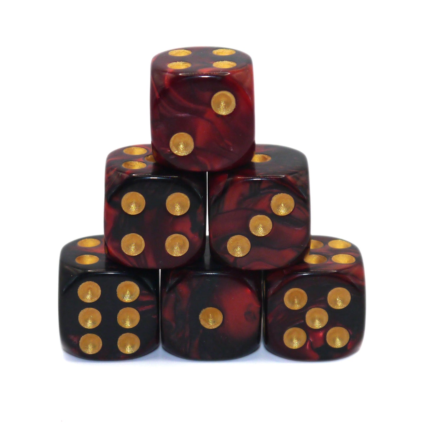 D6 Würfelset Two Toned: Black-Red