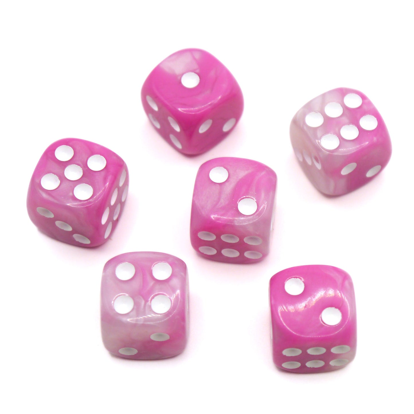 D6 Würfelset Two Toned: Pink/White
