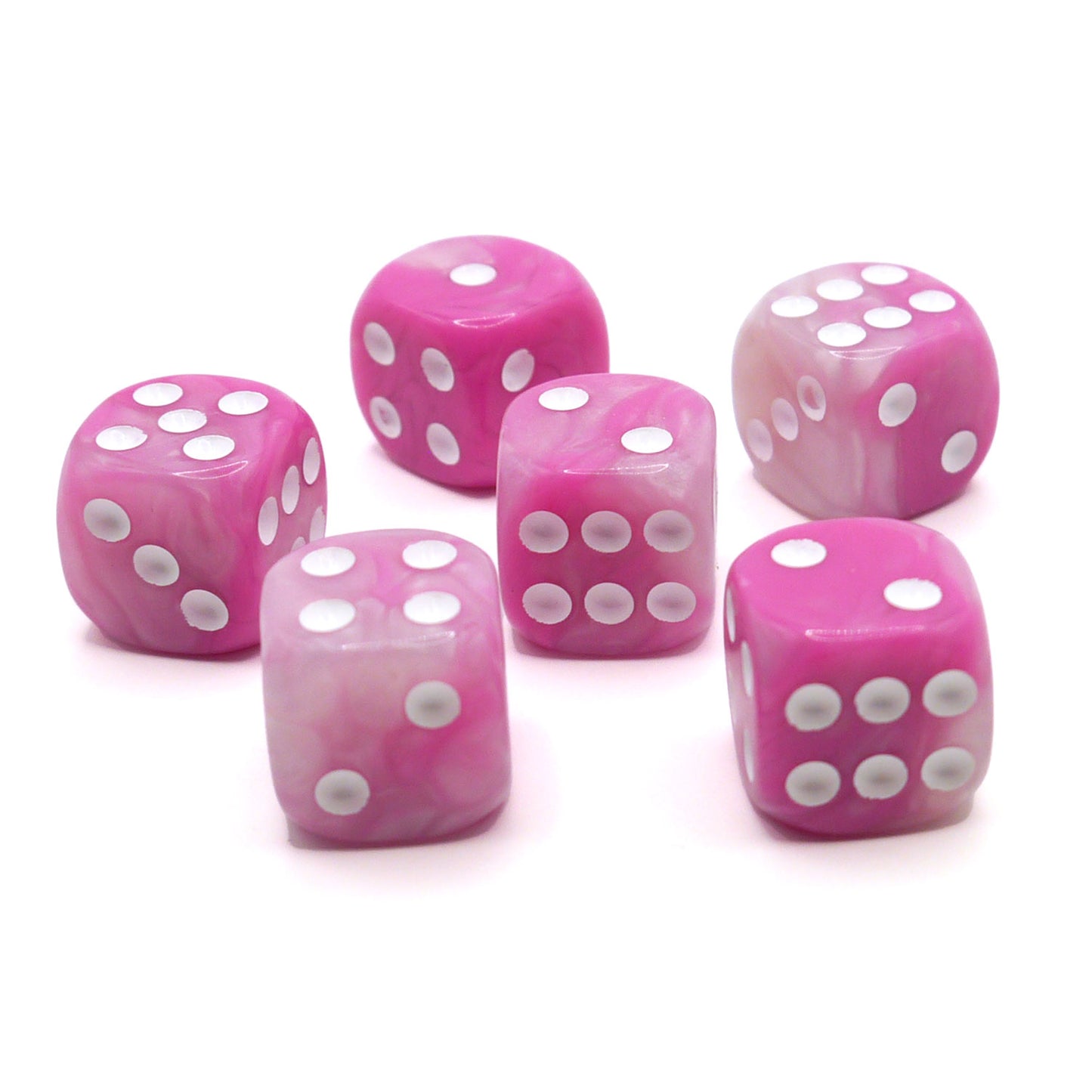 D6 Würfelset Two Toned: Pink/White