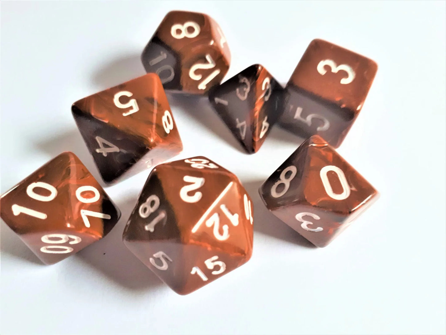 7-teiliges RPG Würfelset Candysweet: Choco