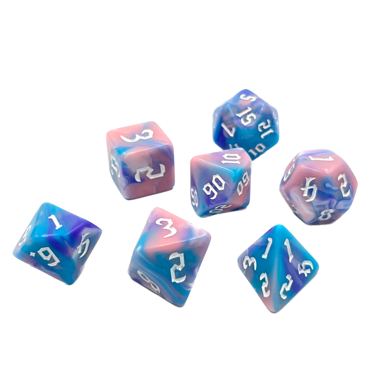 7-teiliges RPG Würfelset Mehrfarbig: Fairy Tale