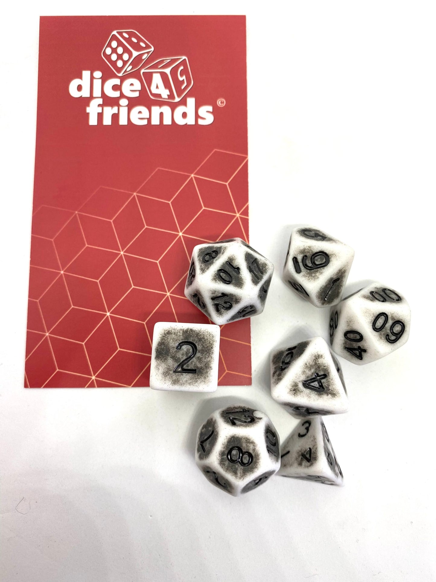 7-teiliges RPG Würfelset Ancient: Flintstone Grey