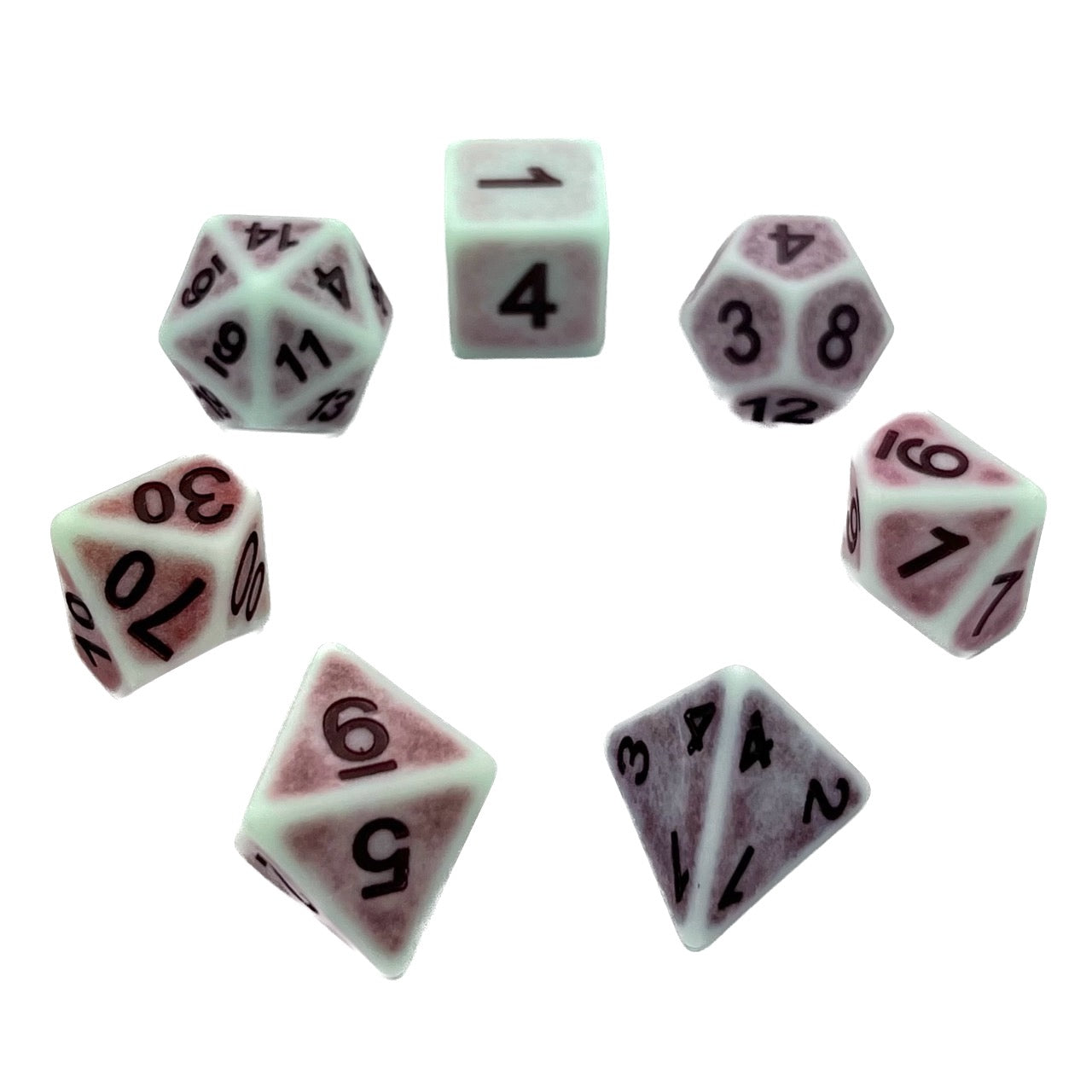7-teiliges RPG Würfelset Ancient: Grape Sauce