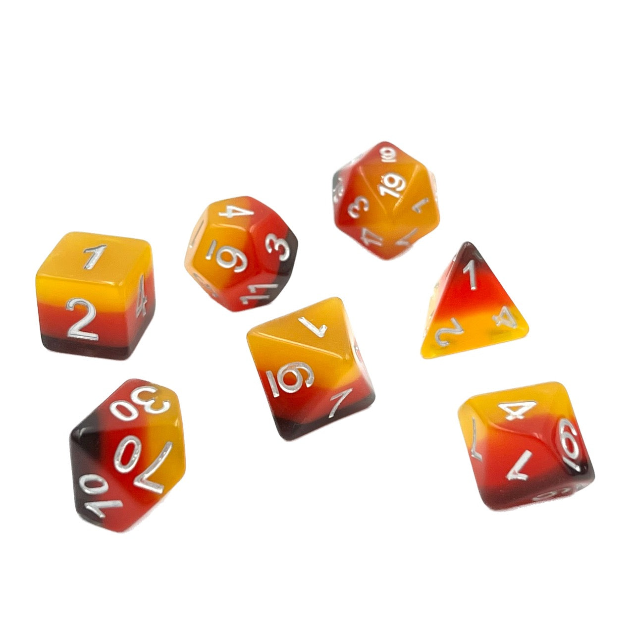 7-teiliges RPG Würfelset Mehrfarbig: Amber