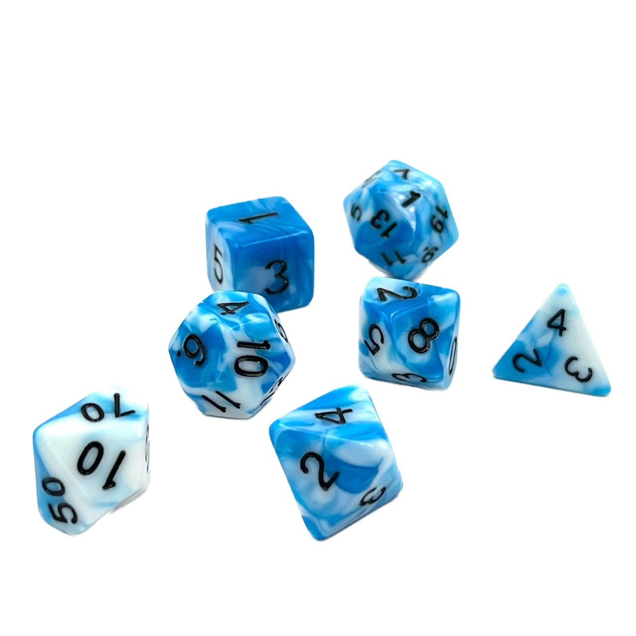 7-teiliges RPG Würfelset Mehrfarbig: Frosted Lake