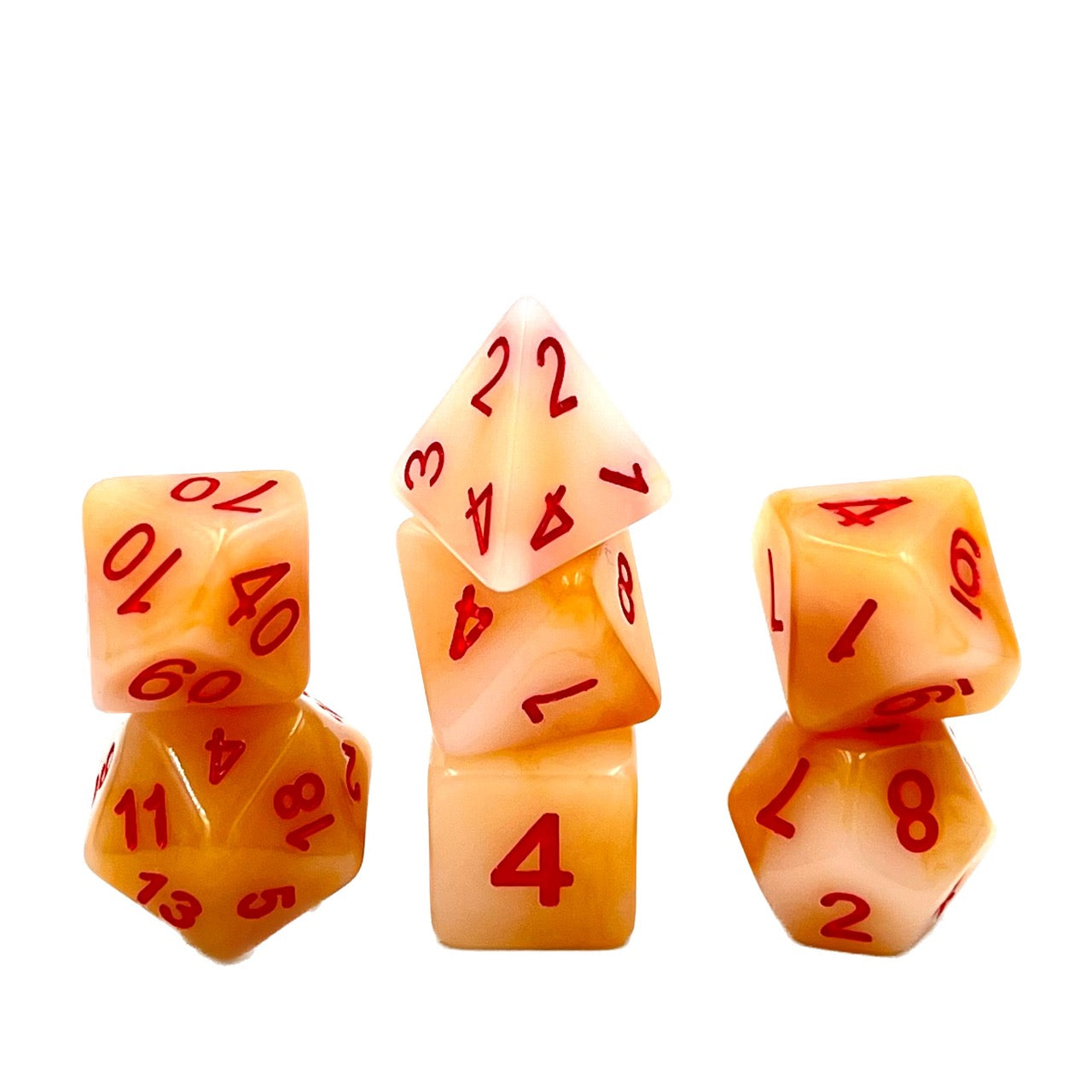 7-teiliges RPG Würfelset Mehrfarbig: White Jade