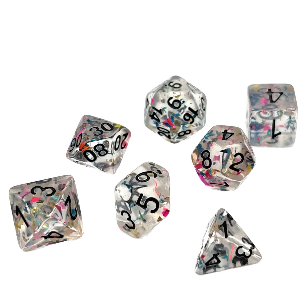 7-teiliges RPG Würfelset Confetti: Street Festival