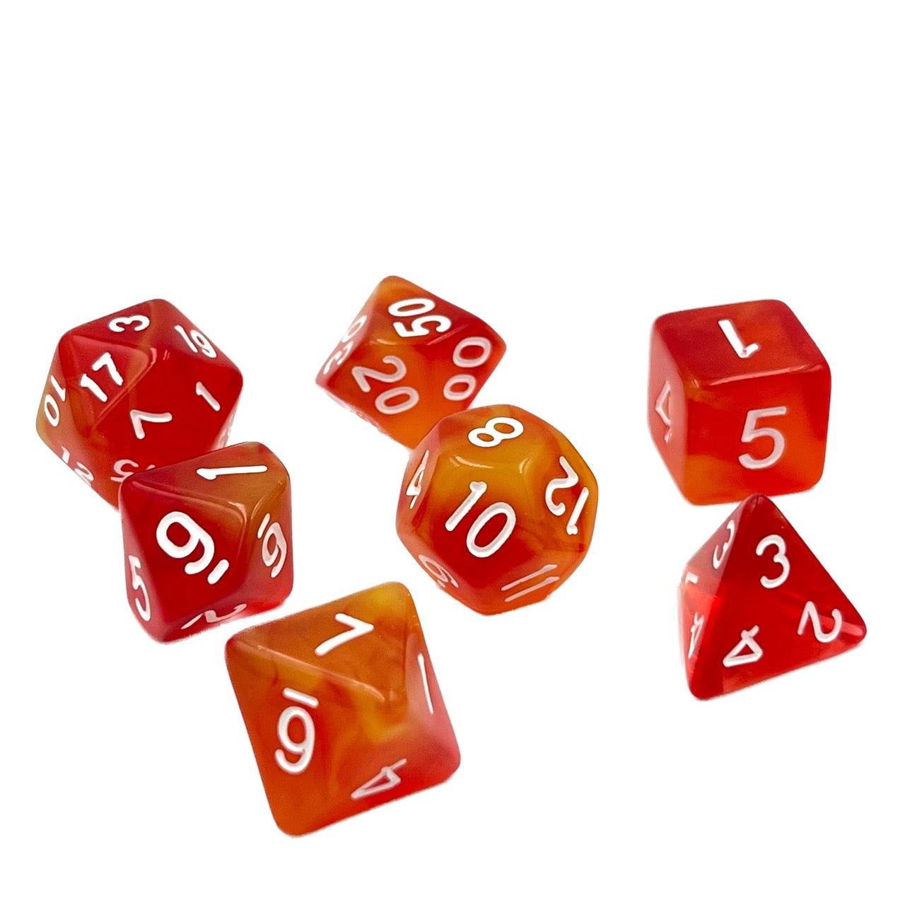 7-teiliges RPG Würfelset Mehrfarbig: Rising Phoenix