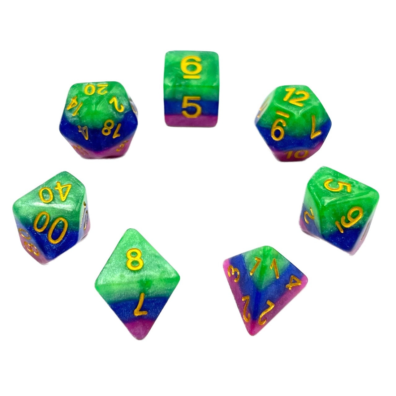 7-teiliges RPG Würfelset Mehrfarbig: Jesters Gambit