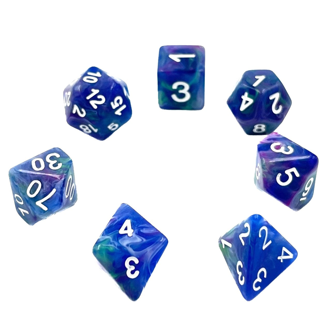 7-teiliges RPG Würfelset Mehrfarbig: Muse