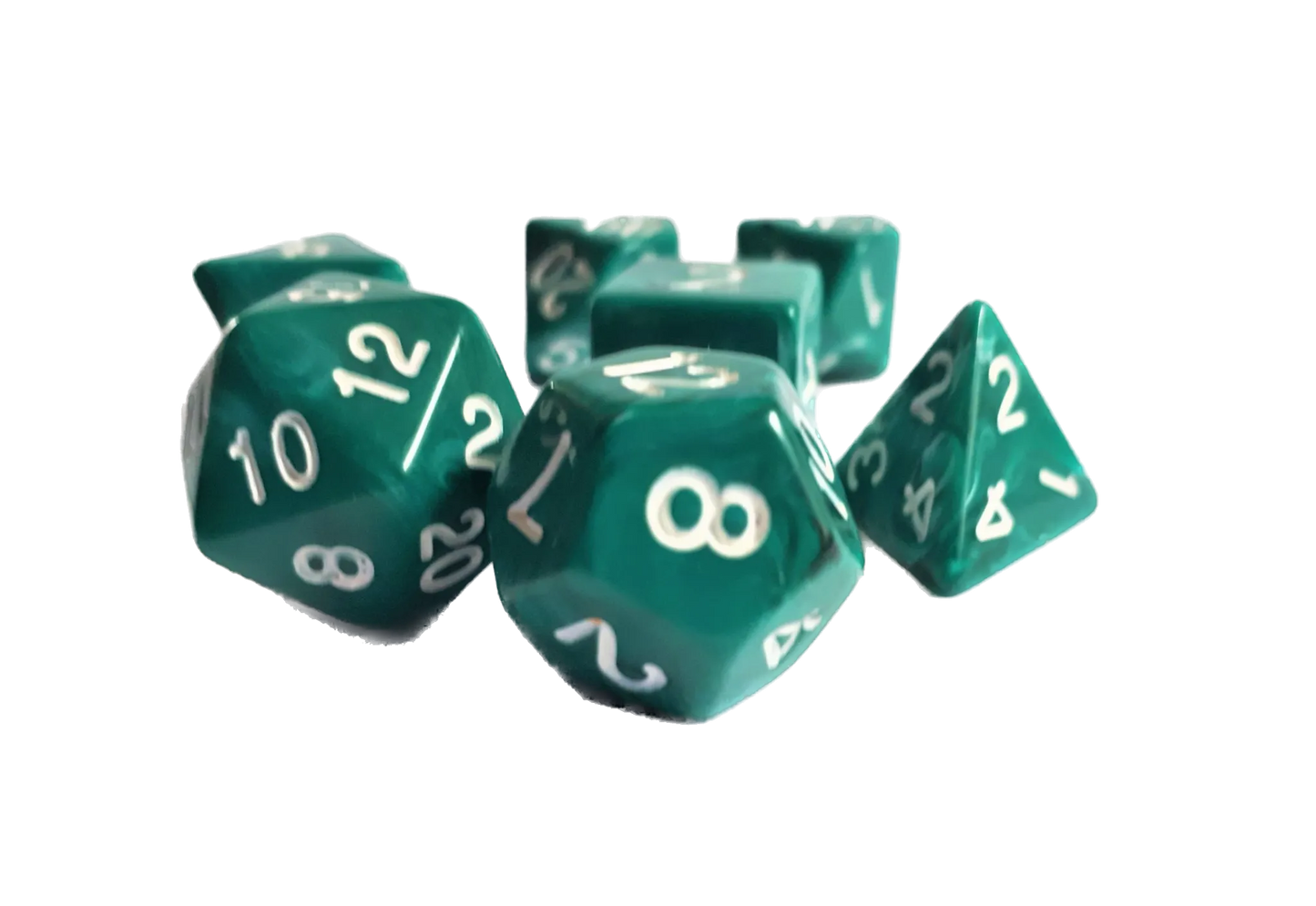 7-teiliges RPG Würfelset Candysweet: Petrol