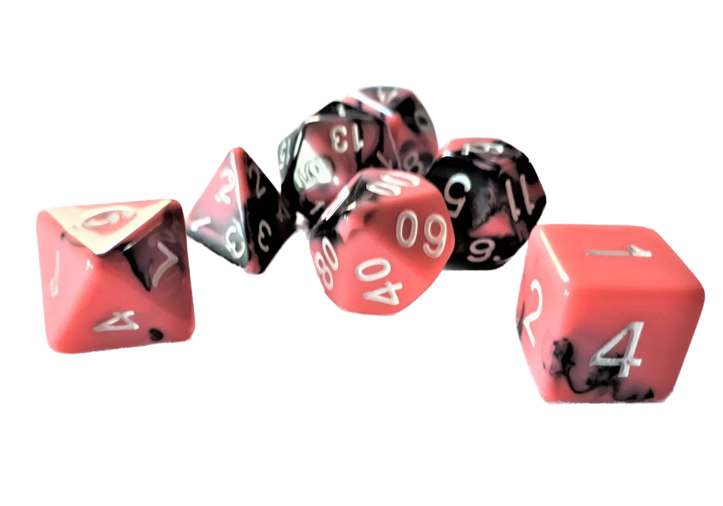 7-teiliges RPG Würfelset Mehrfarbig: Pink Panda