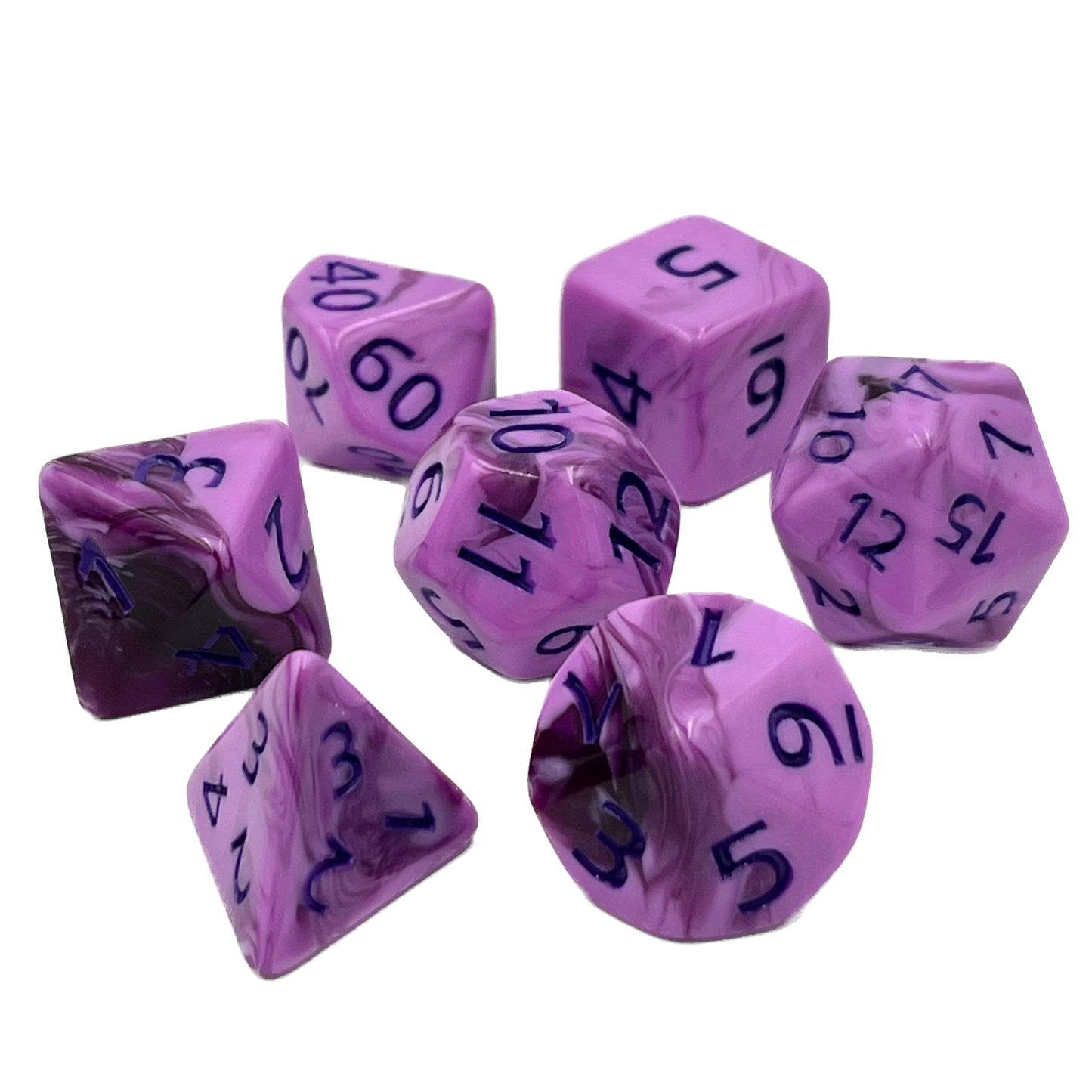 7-teiliges RPG Würfelset Mehrfarbig: Cherry Gum