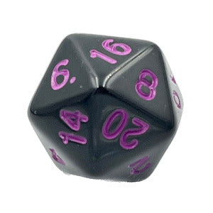 D20 Würfel Schwarz/Lila