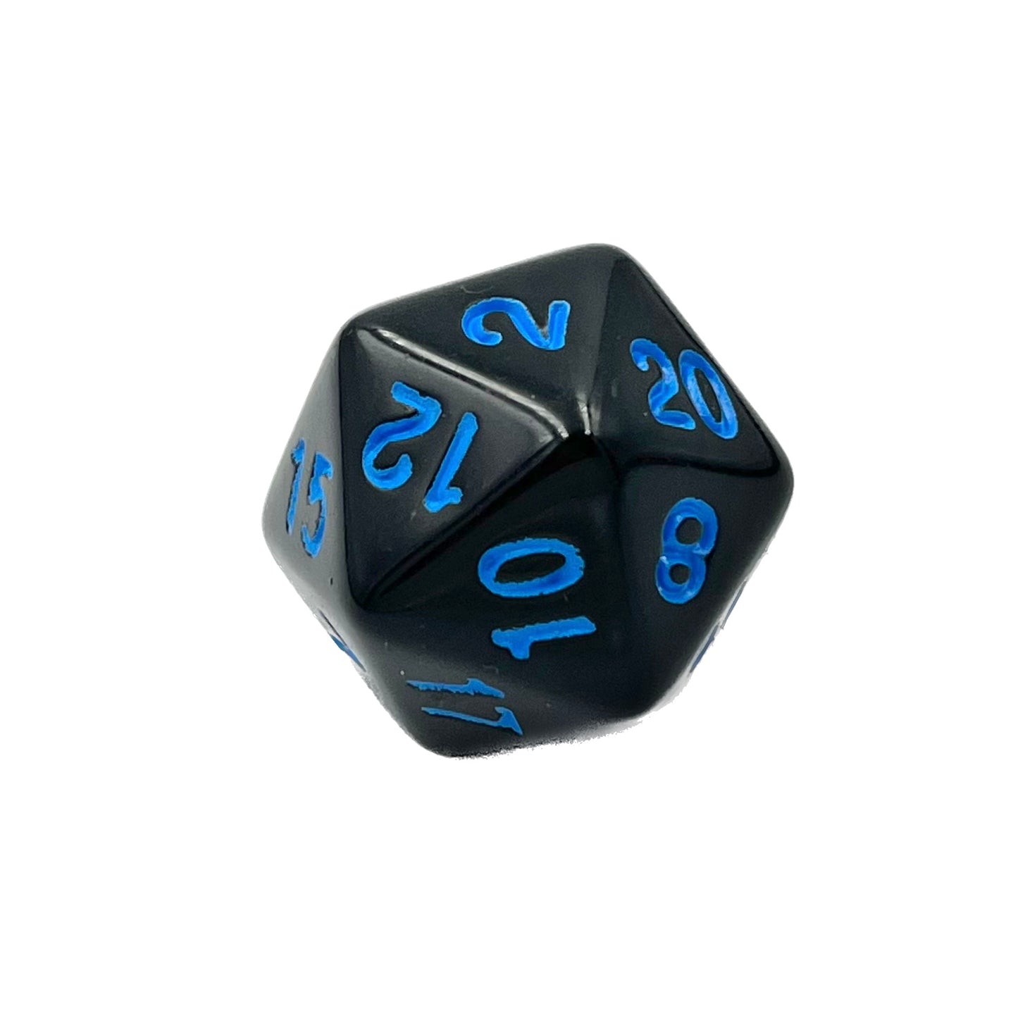 D20 Würfel Schwarz/Blau