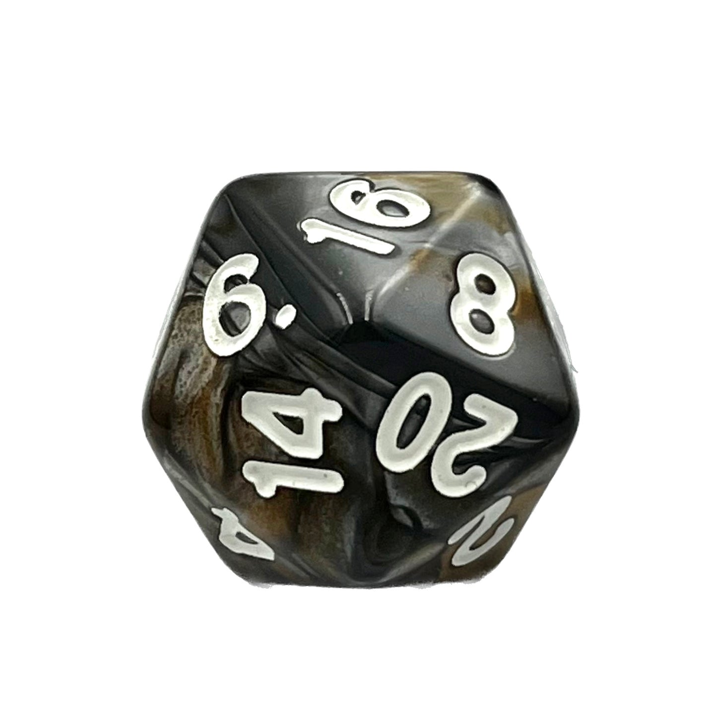 D20 Würfel Rusty Gold