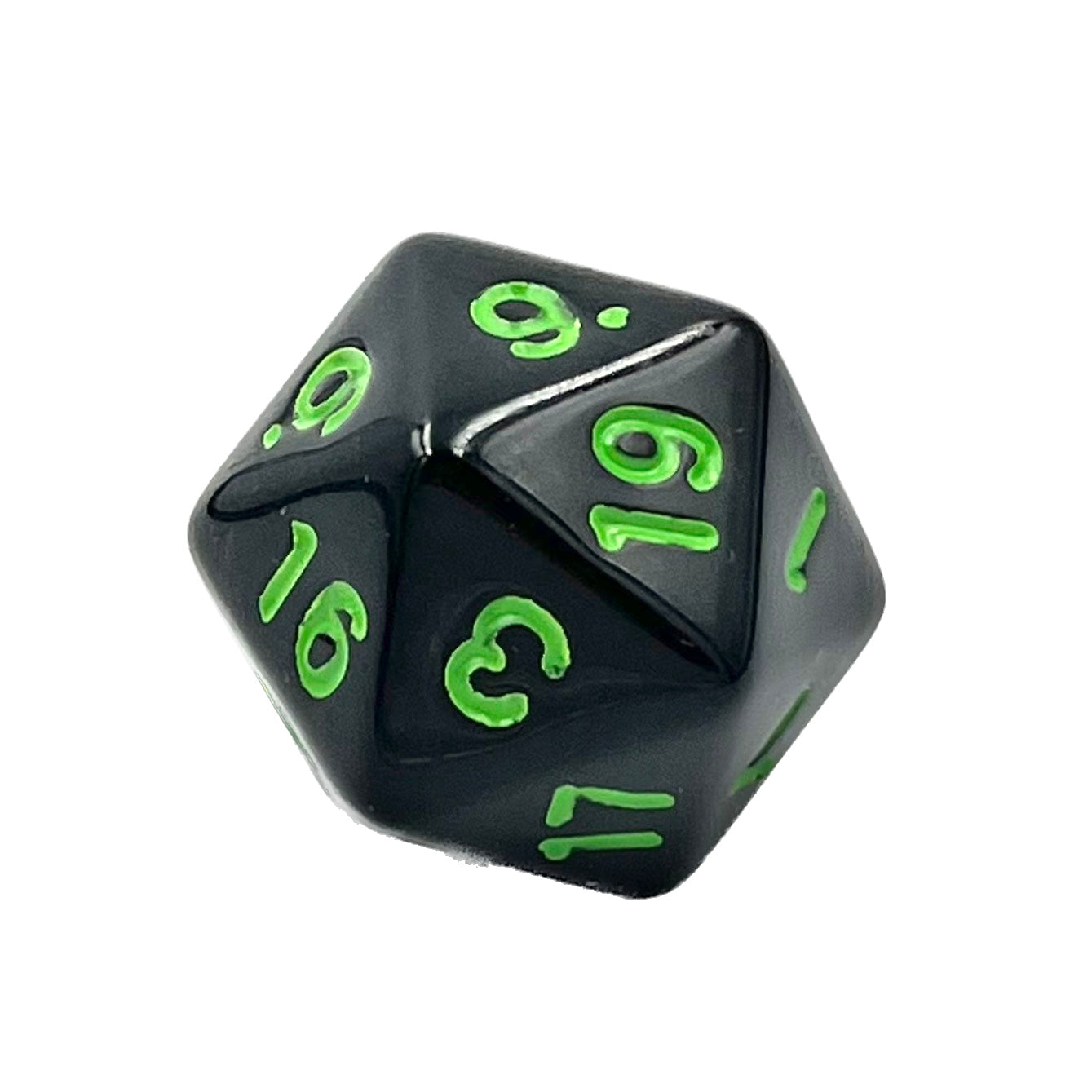 D20 Würfel Schwarz/Grün
