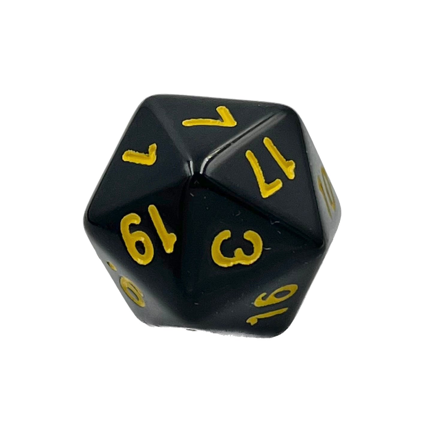 D20 Würfel Schwarz/Gelb