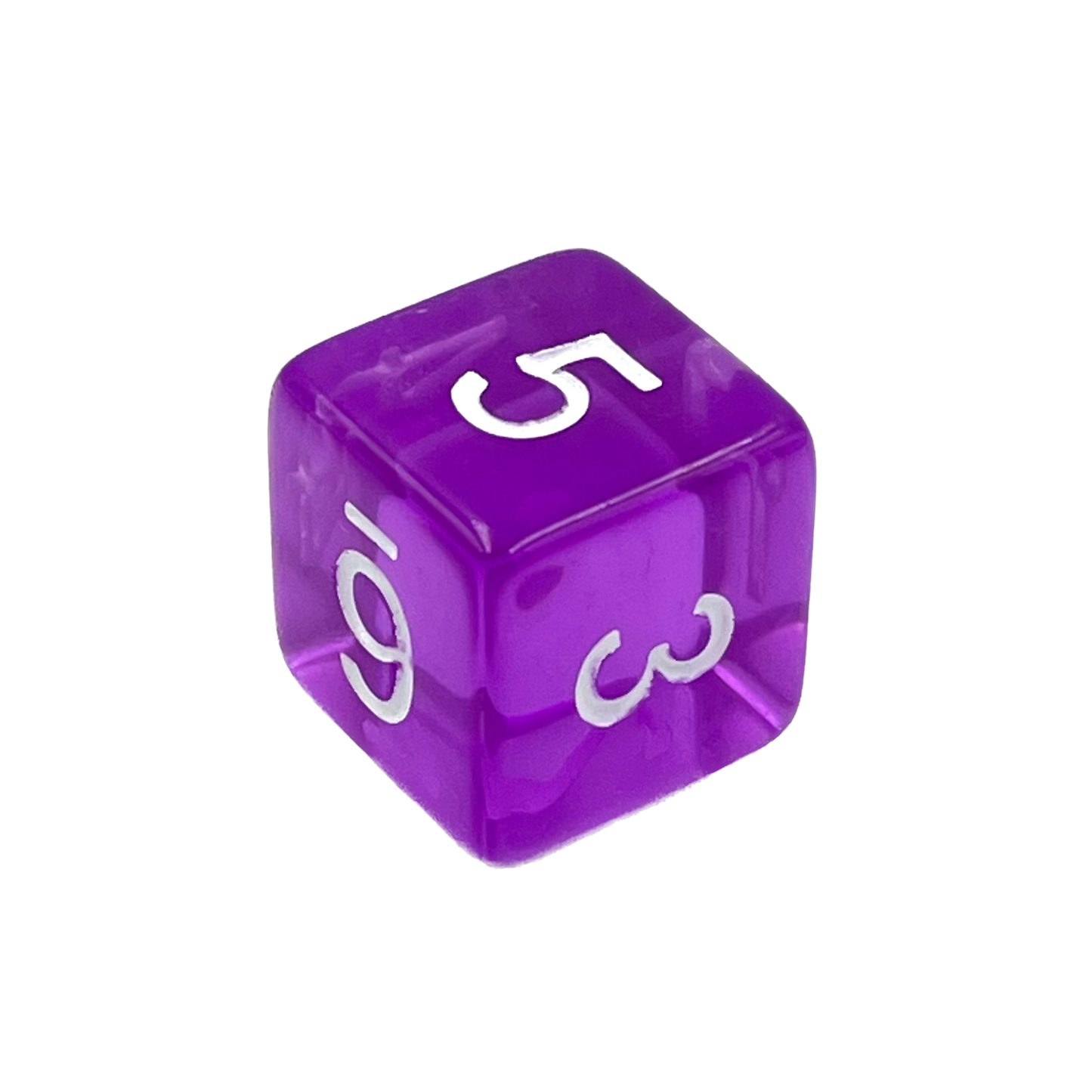 D6 Würfel Transparent Purple