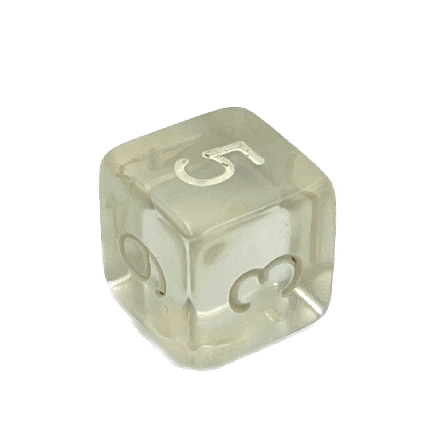 D6 Würfel Transparent White